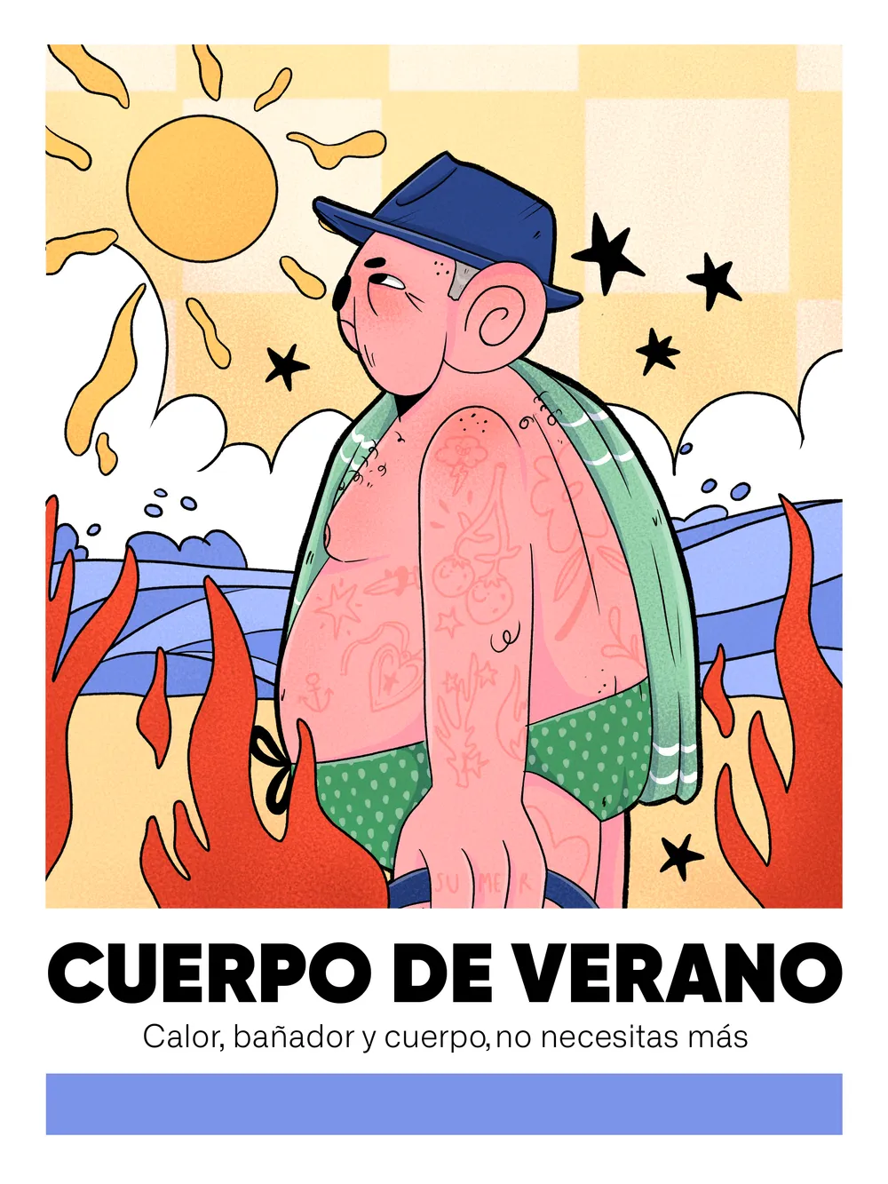 Ilustración veraniega de la colección