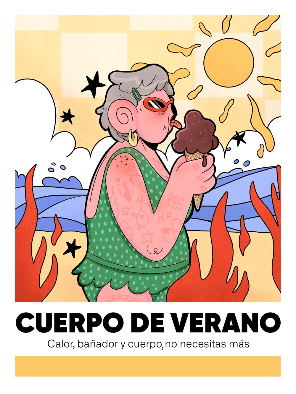 Ilustración luminosa de verano
